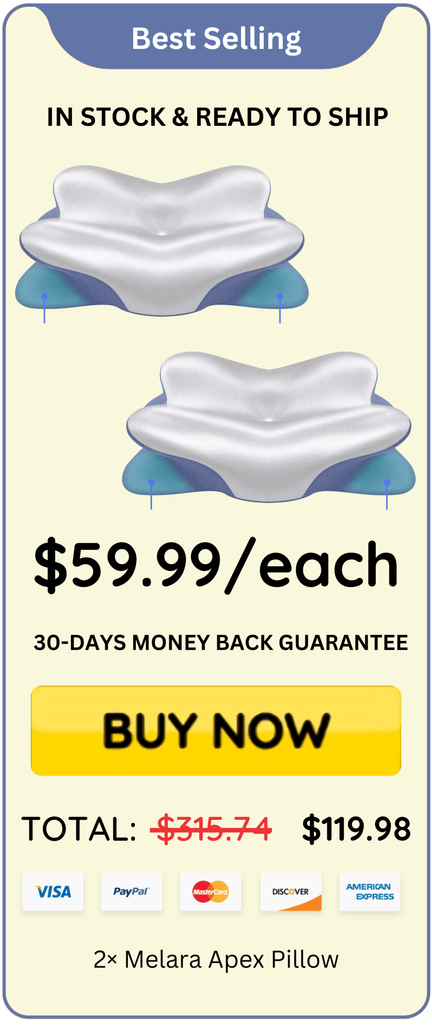 Melara Apex pillow offer price
