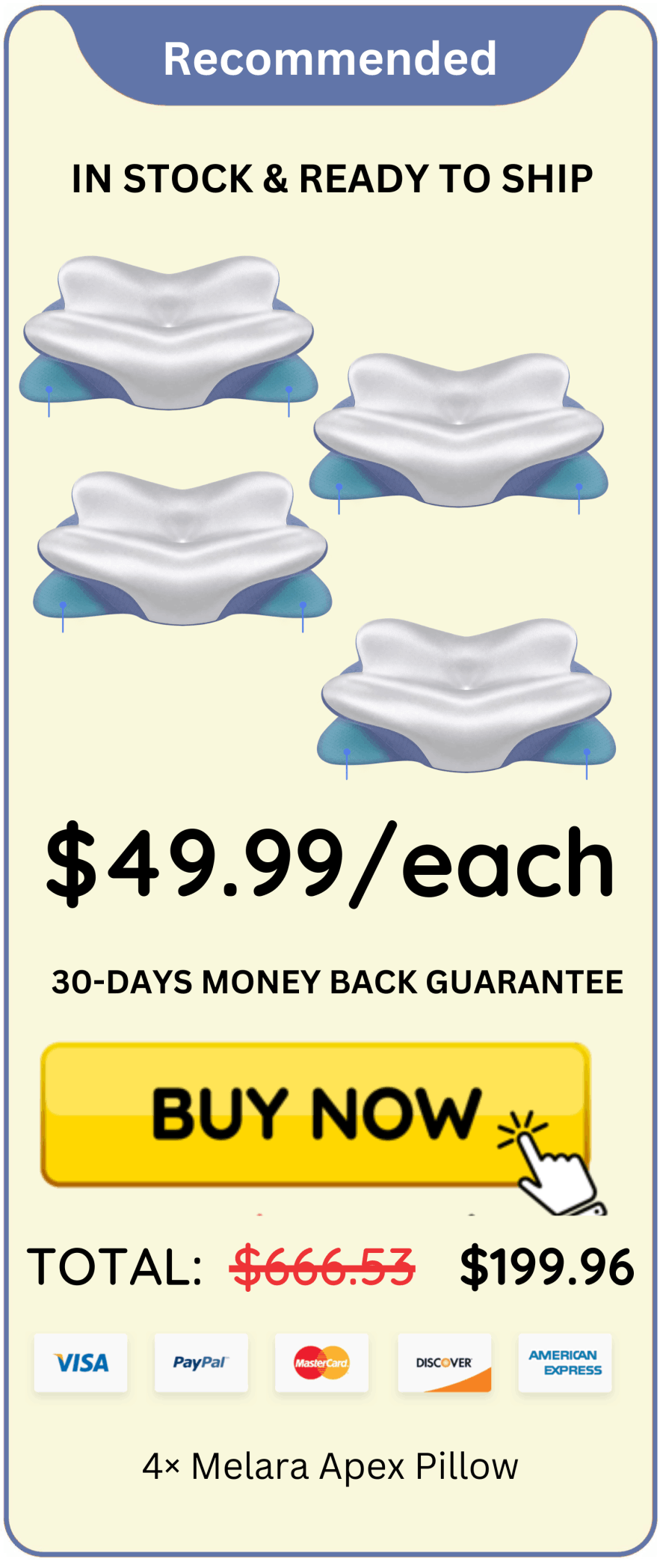 Melara Apex pillow offer price